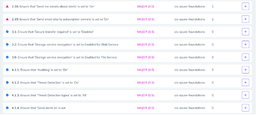 Screenshot of some of the CIS Controls within Automate 2’s UI